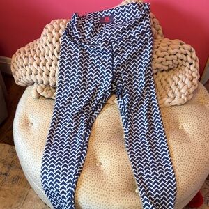 Blue and White Patterned Women's Leggings- never worn